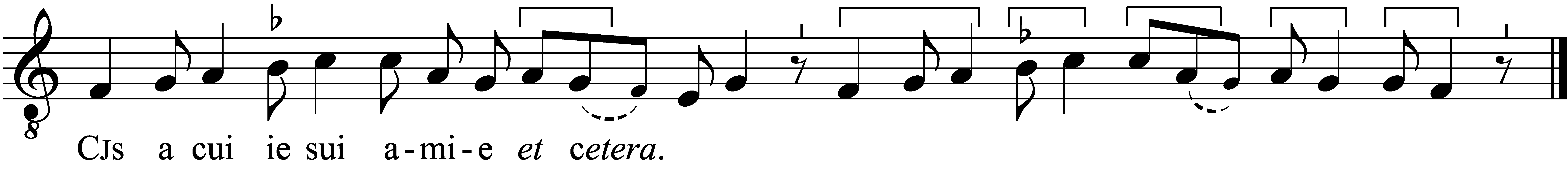 Refrain musical notation